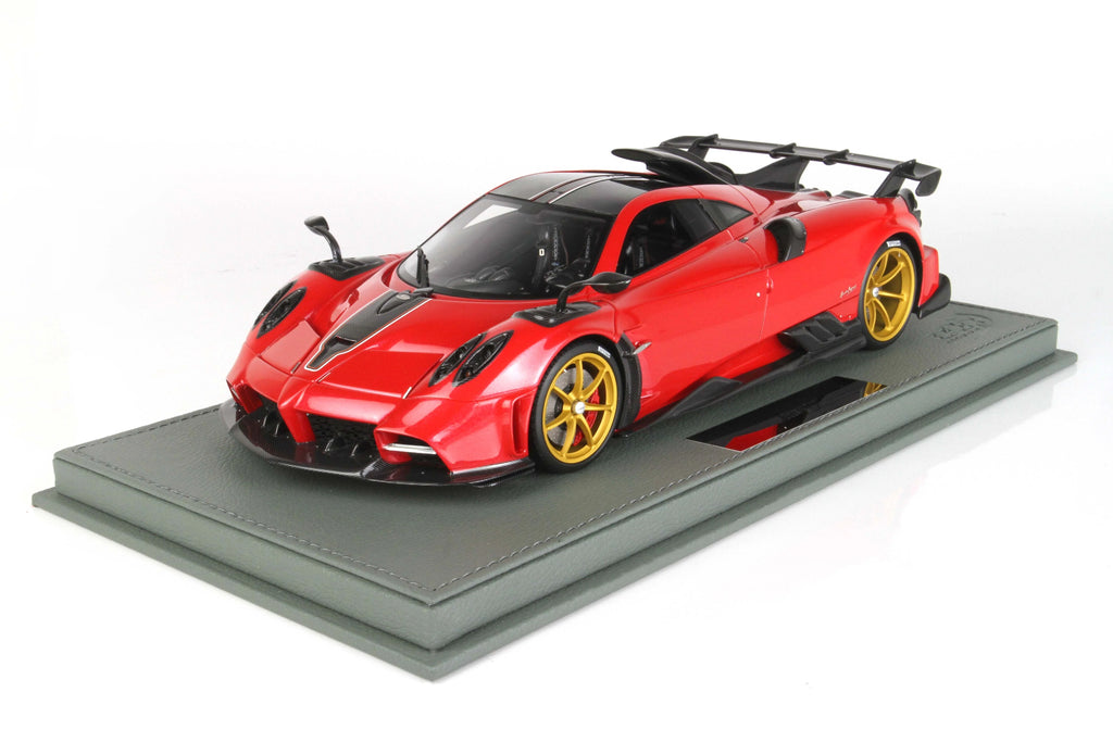 BBR Pagani Imola Azalea Red Metallic - Édition limitée à 140 exemplaires avec vitrine de présentation