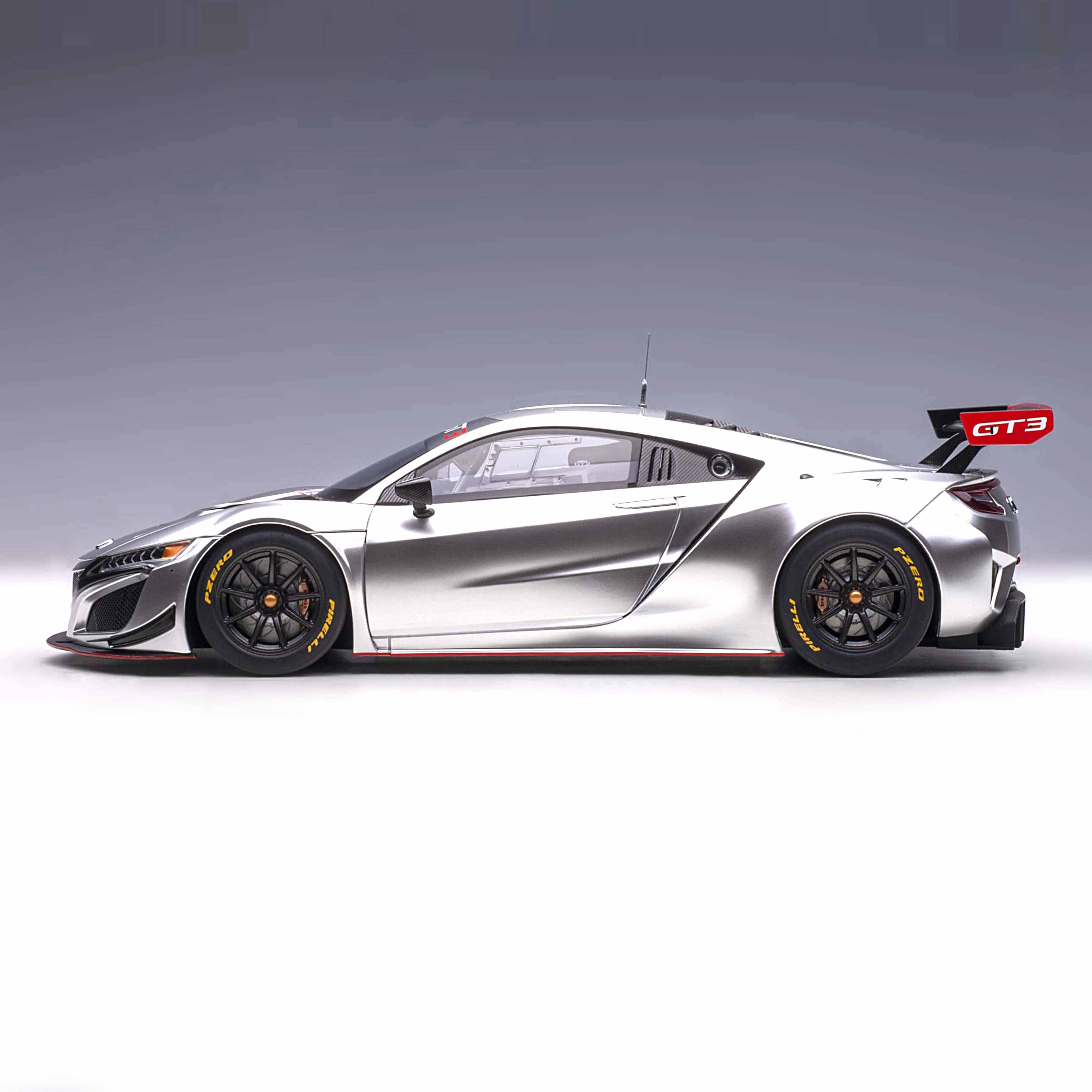 Honda NSX GT3 2018 Silver 1:18