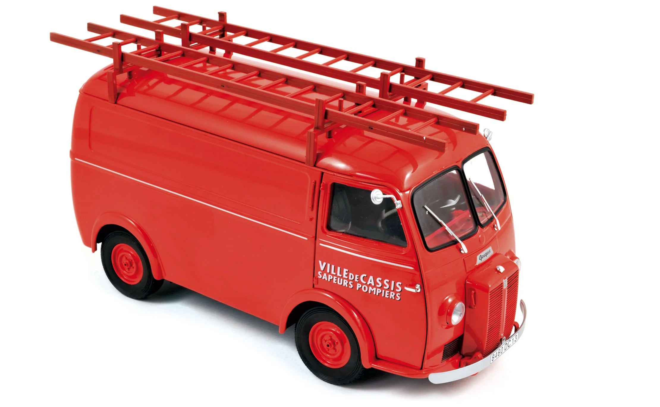 Peugeot D4A 1955 with ladders Pompiers 1:18