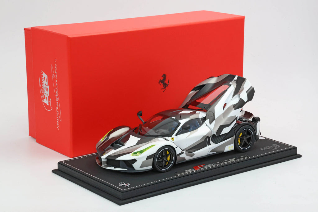 Pre-order BBR Ferrari LaFerrari Camouflage Fully Open Diecast - Limited 140 pcs