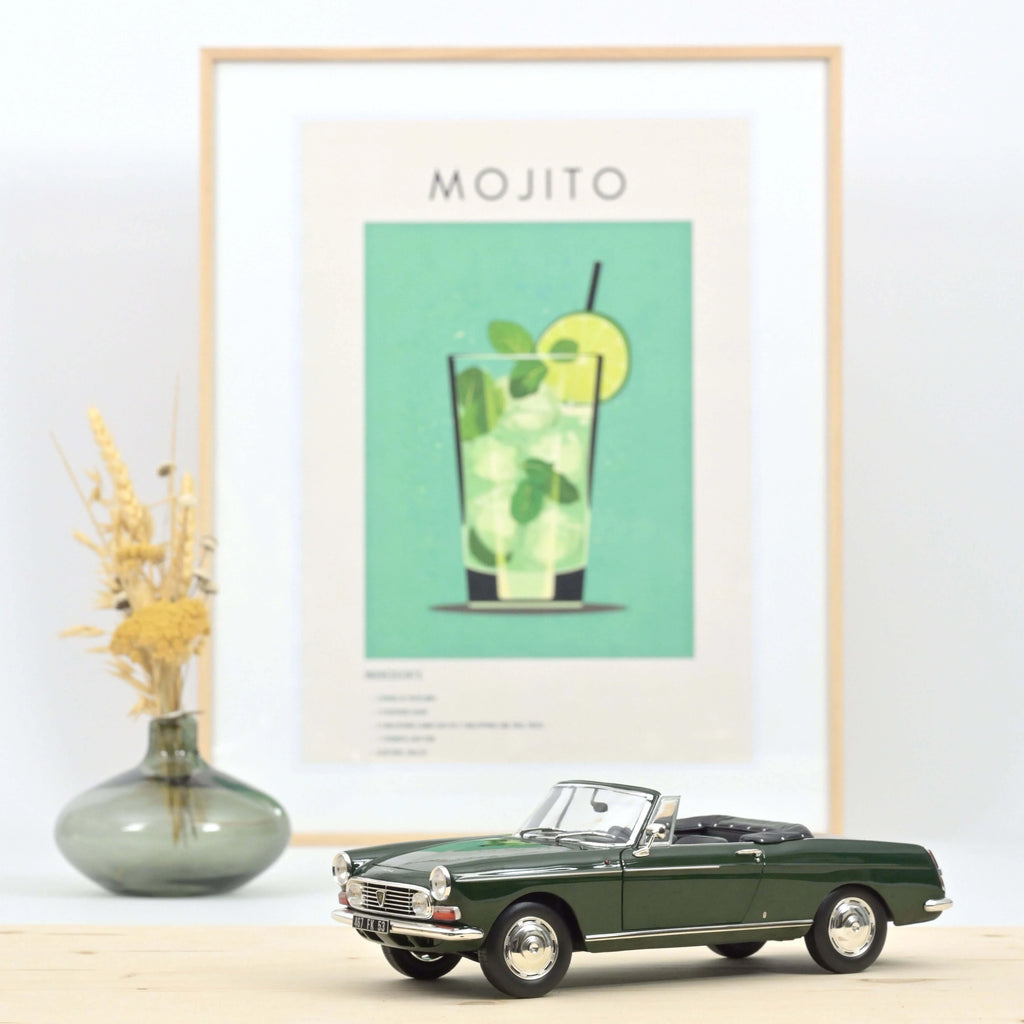 Peugeot 404 Convertible 1967 Antique Green 1:18 - 200pcs