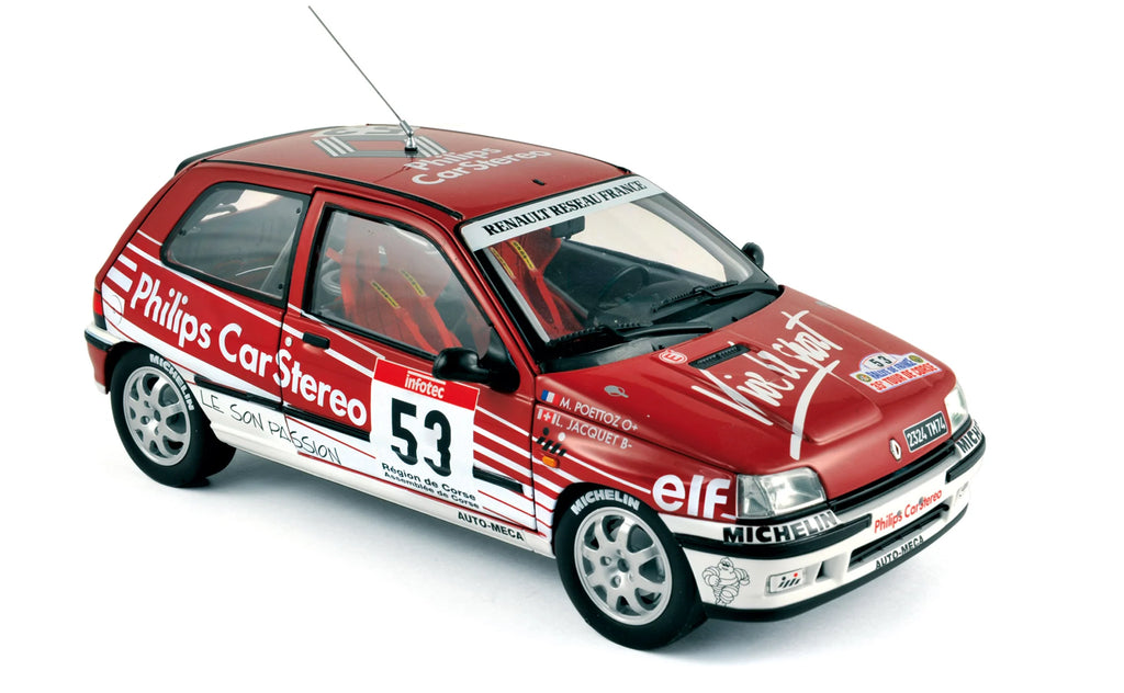 Renault Clio 16S 1991 Rally Corse 53 Racing Renault 1:18