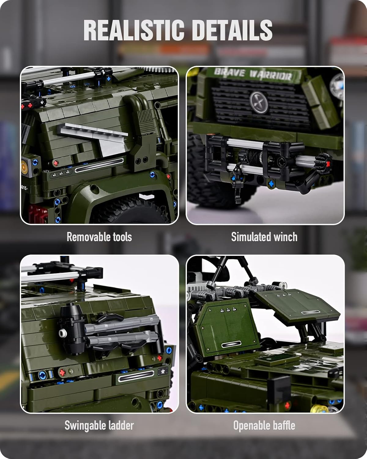 Nifeliz Warrior Military Car (3175 PCS, NF10521)