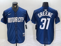 Men's Detroit Tigers Riley Greene #31 Navy 2024 City Connect Limited Jersey1