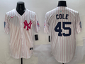 Men's New York Yankees Gerrit Cole #45 White Team Player Jersey