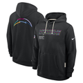 Men's Los Angeles Chargers Nike Black 2025 NFL Crucial Catch Sideline Standard Issue Dri-FIT Hoodie