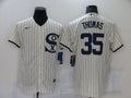 Men's Chicago White Sox Frank Thomas #35 Beige Replica Baseball Jersey1