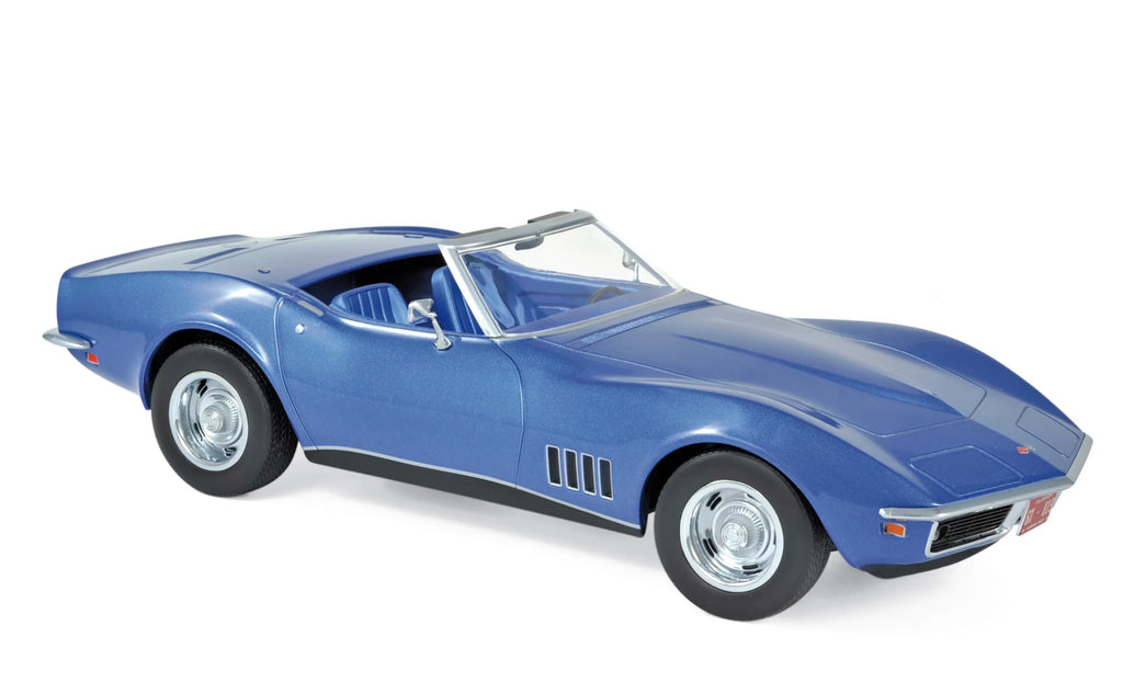 Chevrolet Corvette Cabriolet 1969 Bleu métallisé 1:18