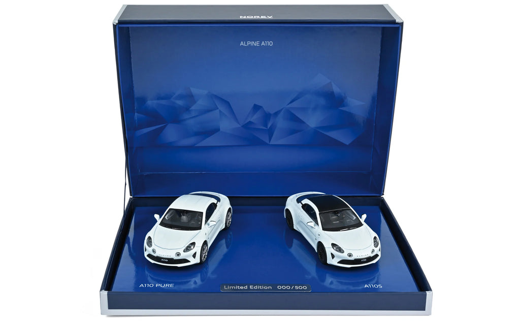 Gift Box Alpine A110 Pure&A110 S White (2 modelcars) 1:43