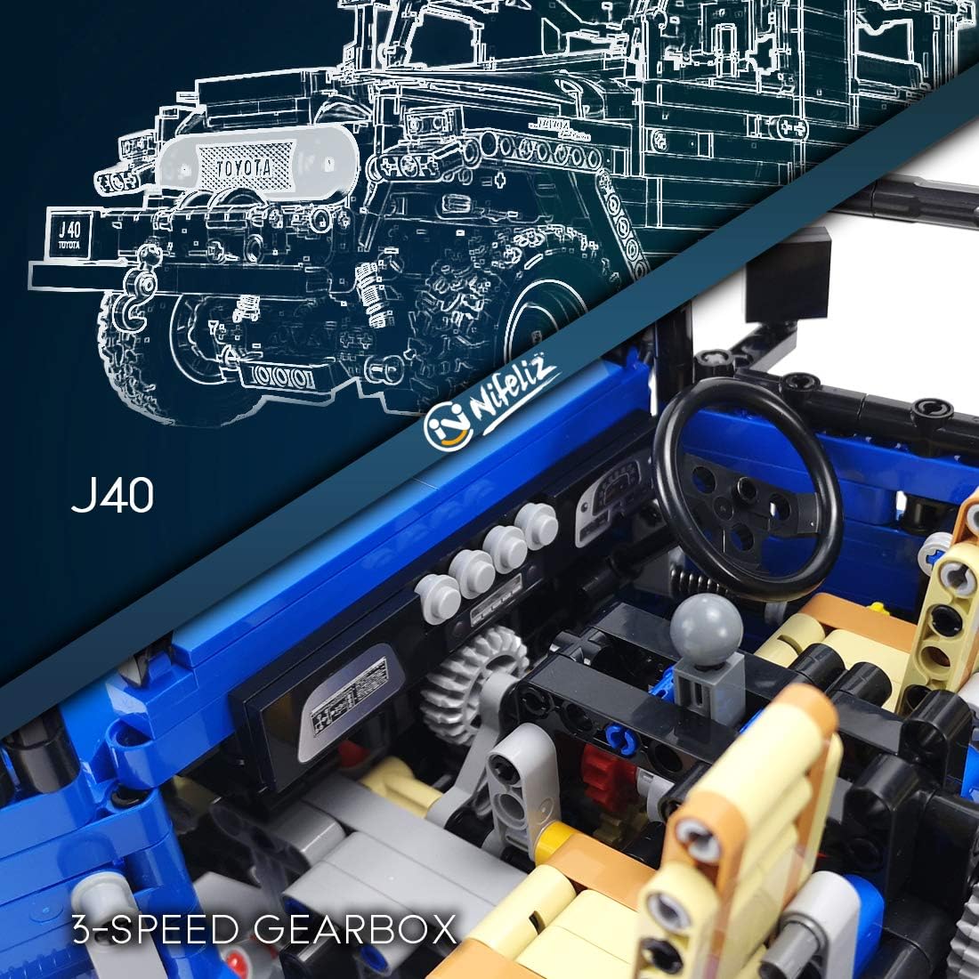 Nifeliz Off-Road Pickup J40 Land Cruiser (2101 PCS, NF10518)