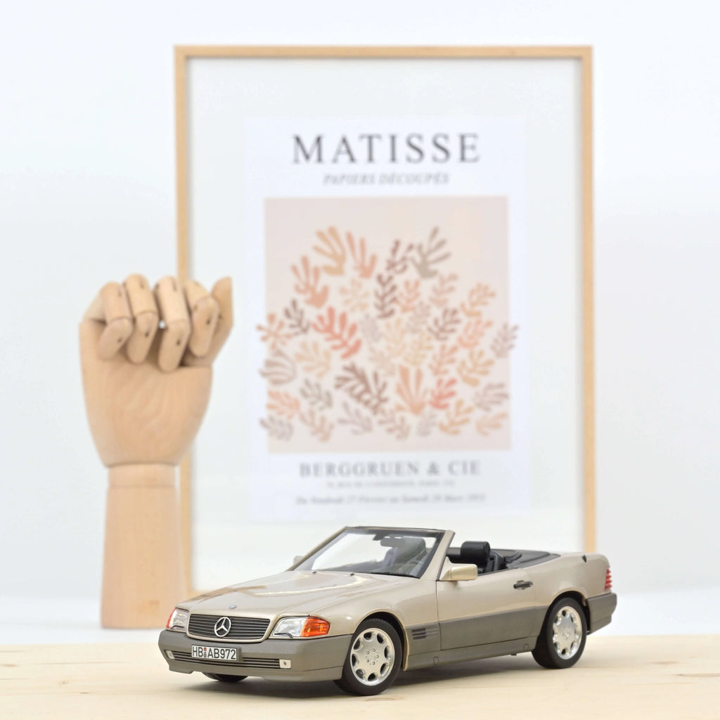 Mercedes-Benz 500 SL 1989 Rauchsilber Metallic 1:18