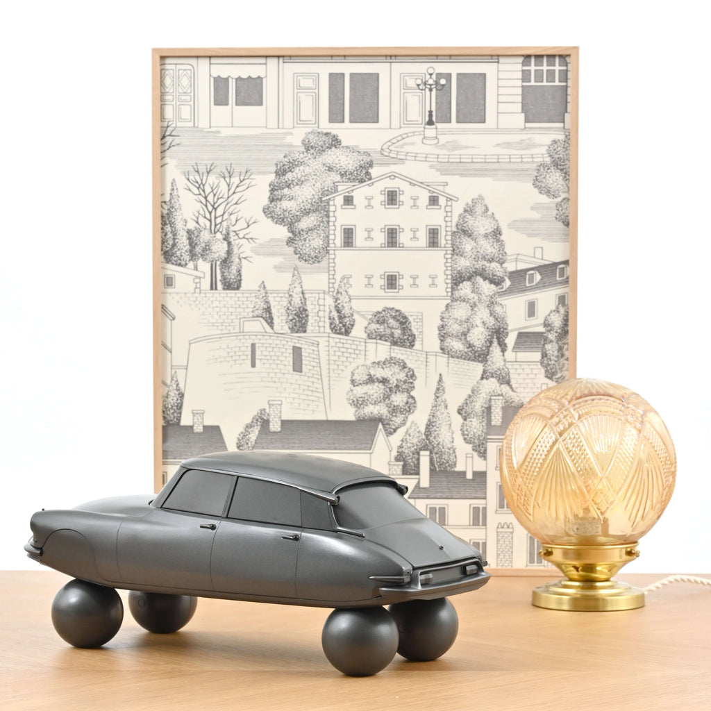 Citroën DS 19 on balls 1959 Sculpture Full Matt Grey 1:12 - 100pcs