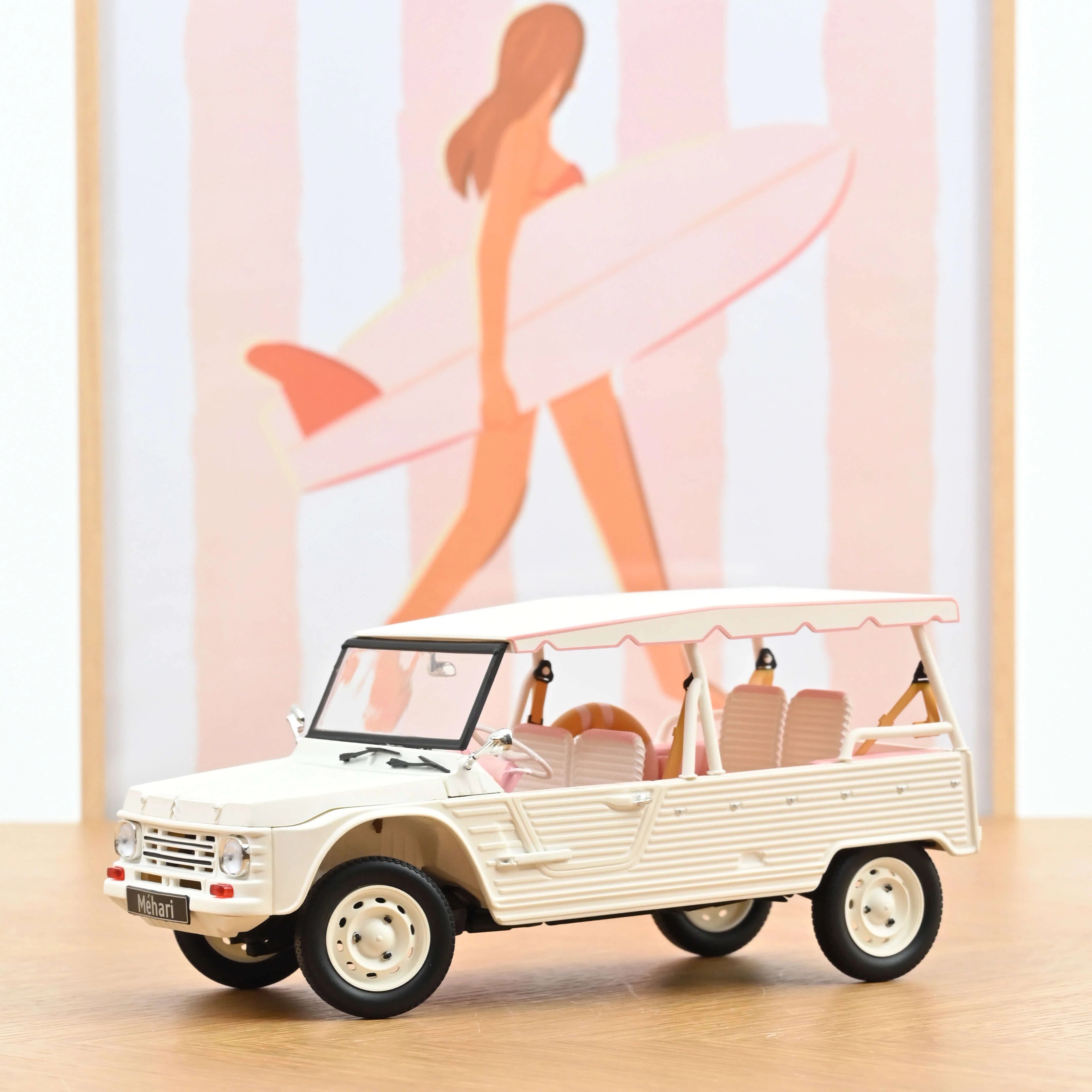 Citroën Méhari 2023 Eden Blanc Sorbet et Rose 1:18