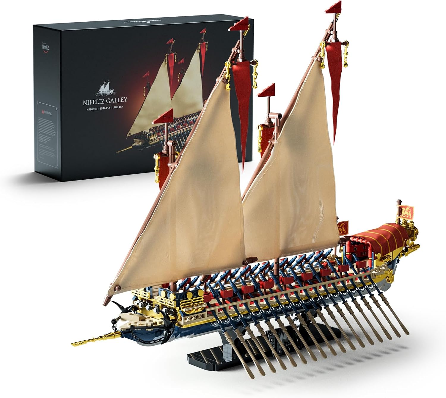 Nifeliz Galley Sailing Ship (1536 PCS, NF10338)