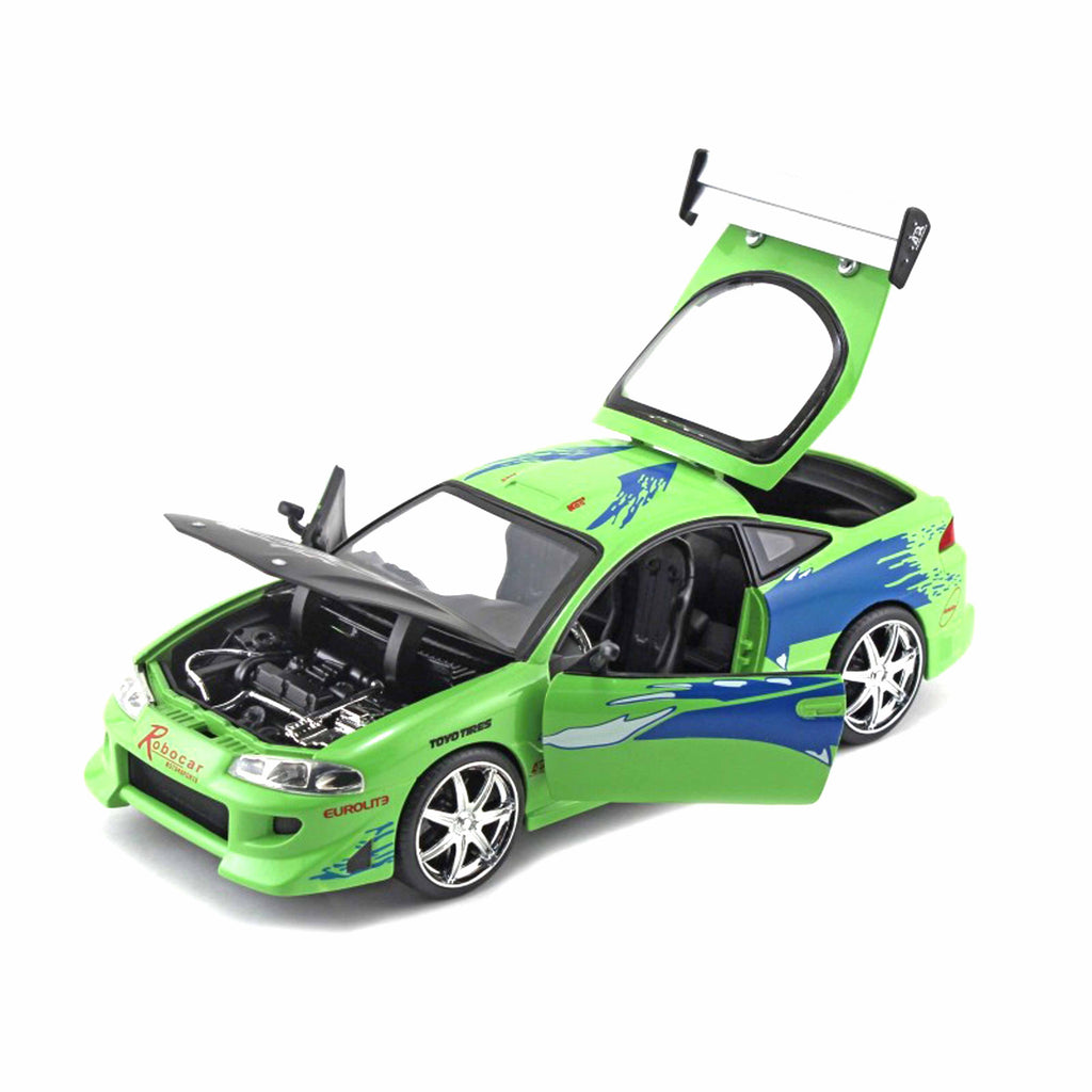 Mitsubishi Eclipse Green Brian O'Connor 1995 Fast and Furious 1:24