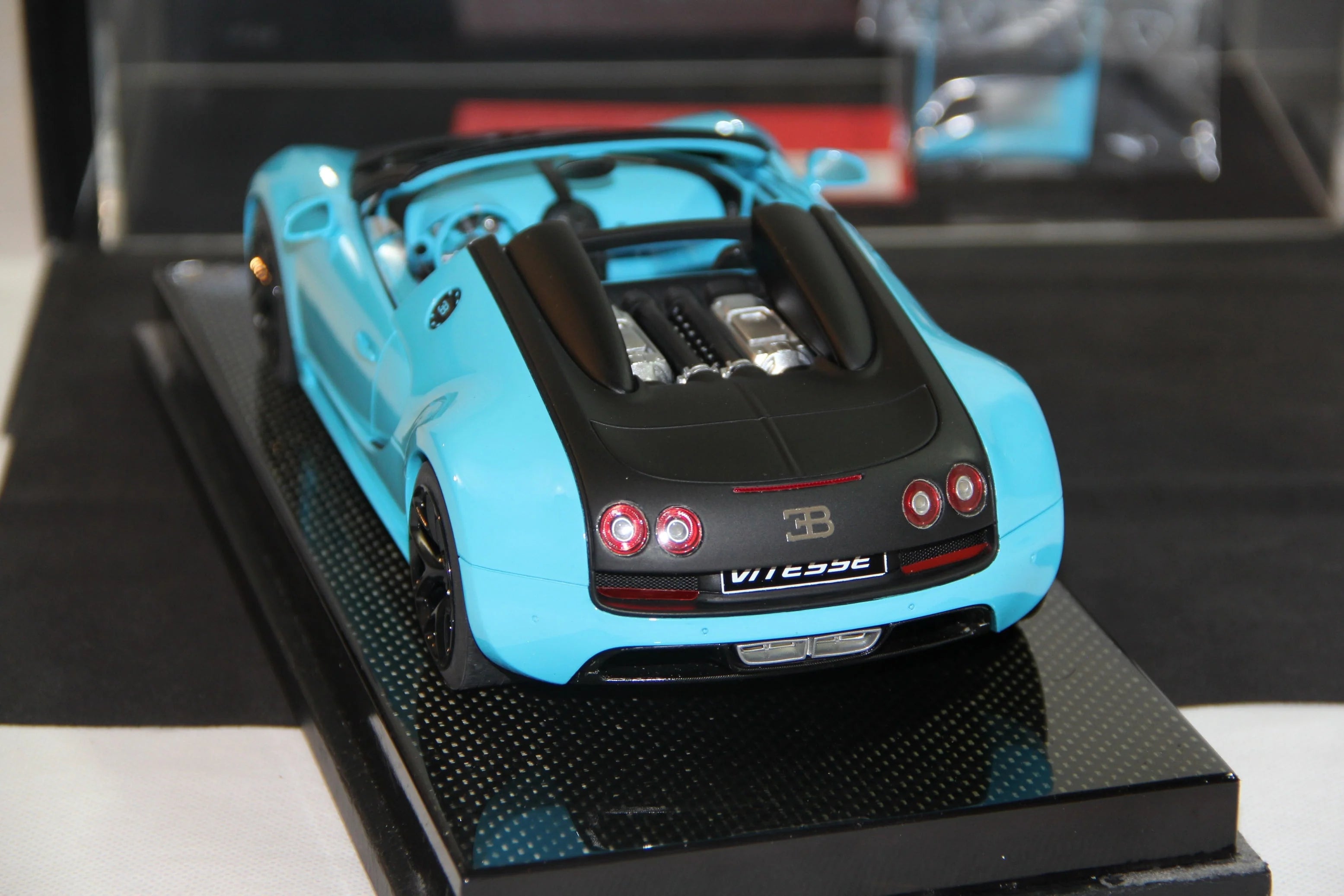 MR Bugatti Grand Sport Veyron Vitesse Baby Blue on Carbon Base, Limited 15 pcs