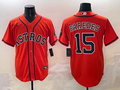 Men's Houston Astros Isaac Paredes #15 Orange Replica Player Jersey