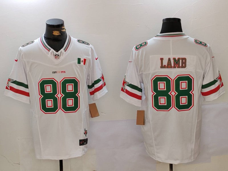Men's Dallas Cowboys CeeDee Lamb #88 White Vapor F.U.S.E. Limited Jersey1