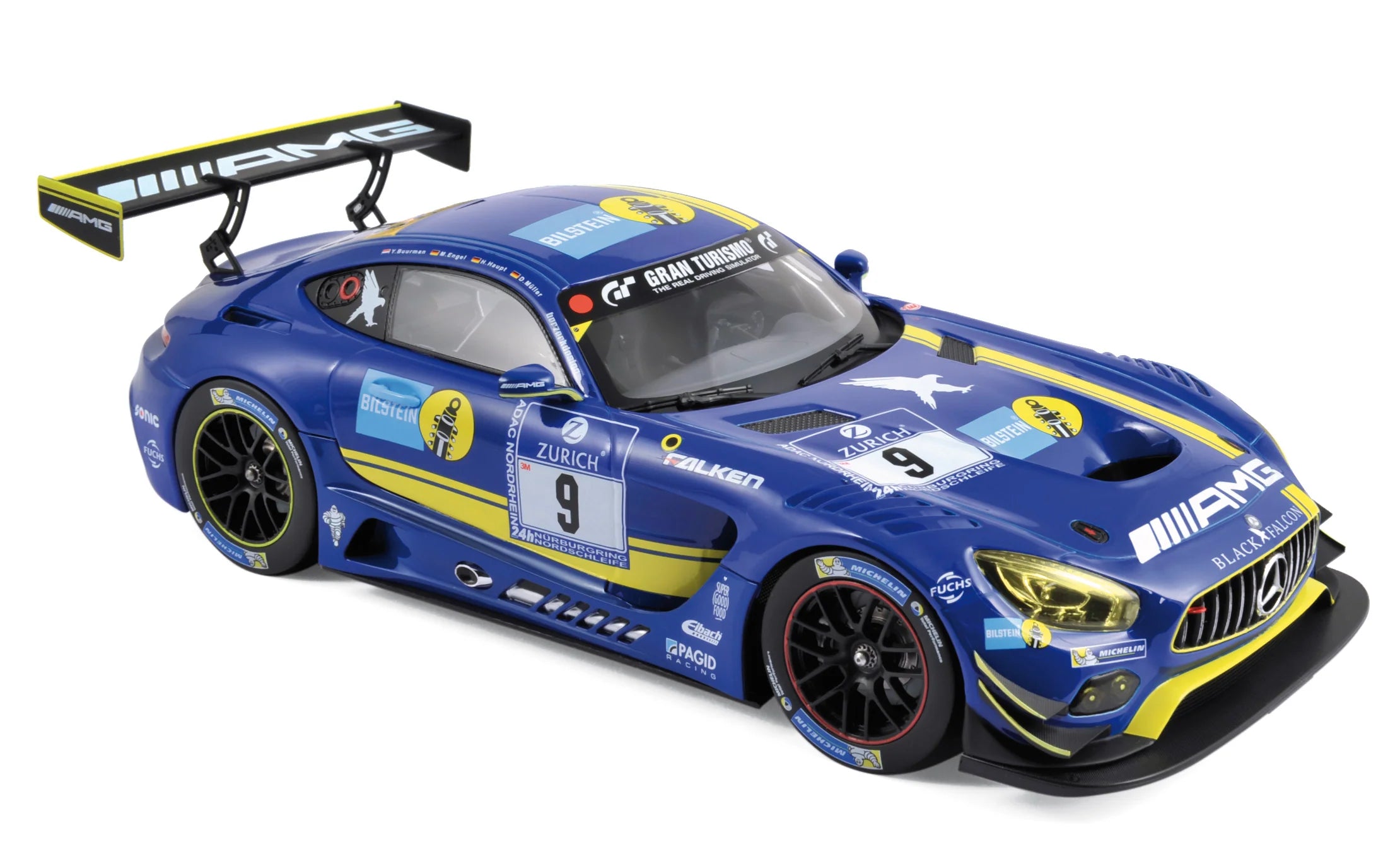 Mercedes AMG GT3 2016 24H Nurburgring 9 Team Black Falcon 1:18