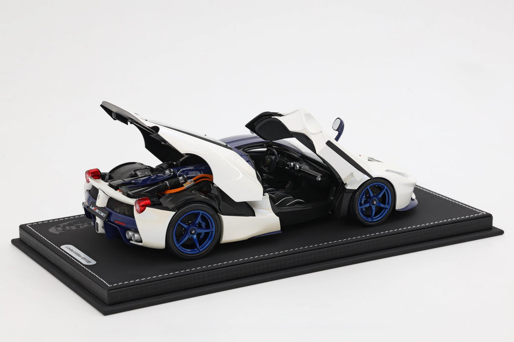 Pre-order BBR Ferrari LaFerrari White Birdcage, Carbon blue Fully Open Diecast - Limited 155 pcs