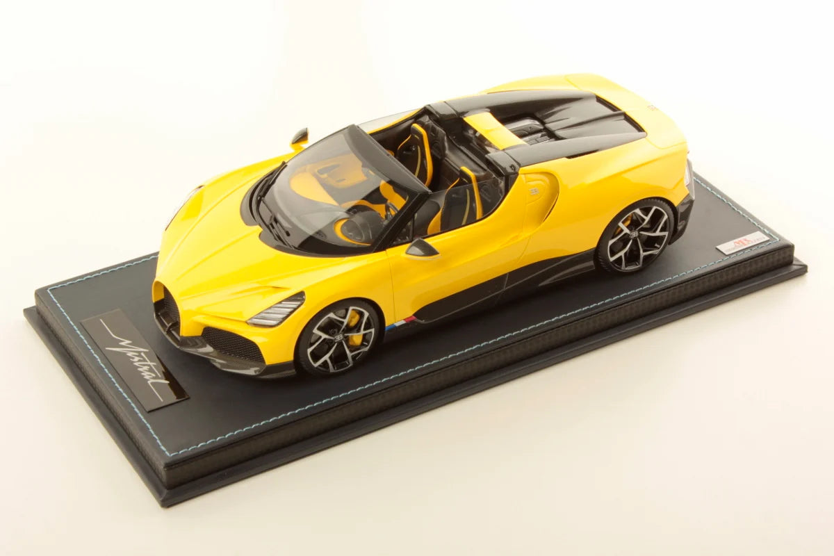 MR Bugatti W16 Mistral Gelb, Blau - Limitiert auf 99 Stück AUF LAGER