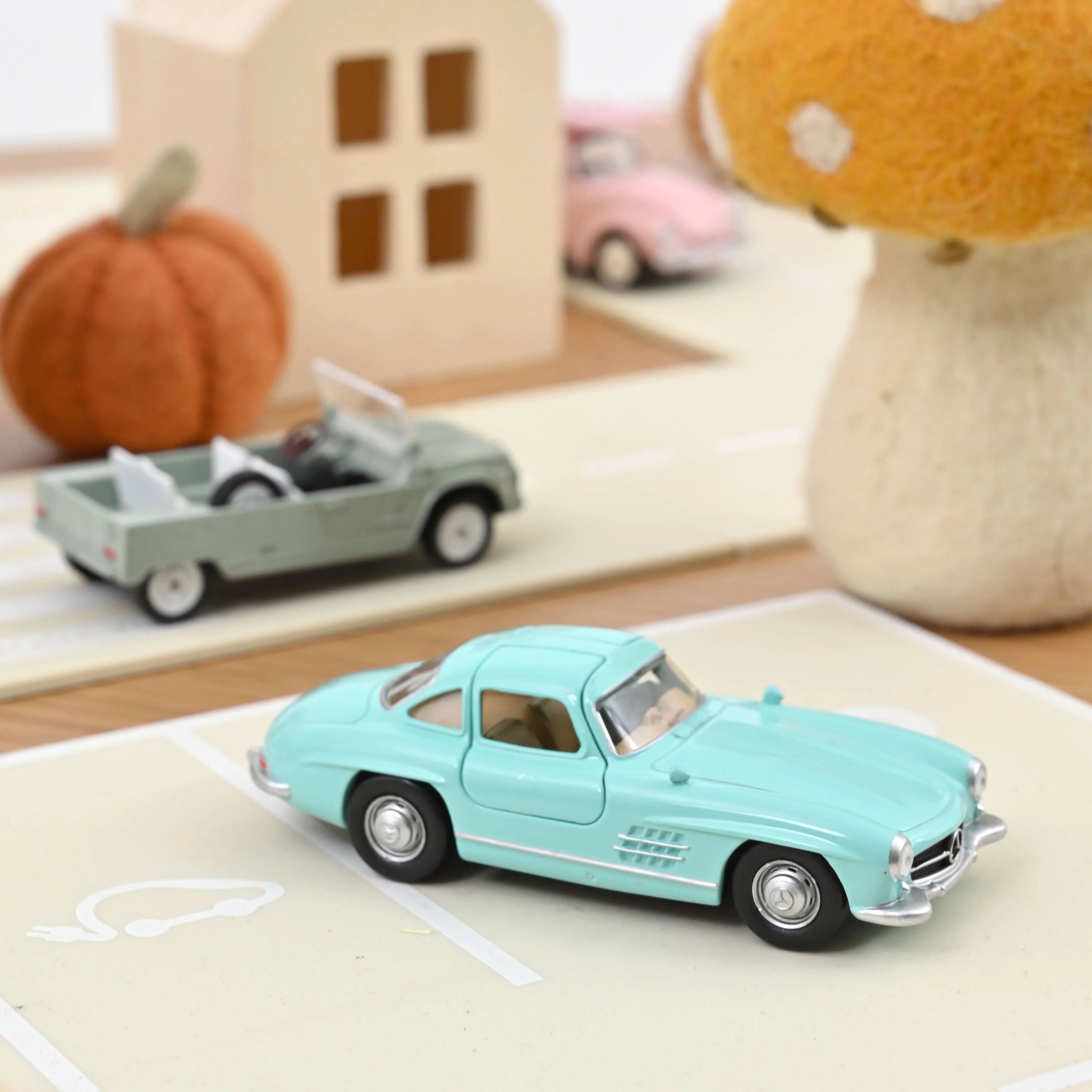 Mercedes Benz 300SL 1955 Bleu Jet-car 1:43