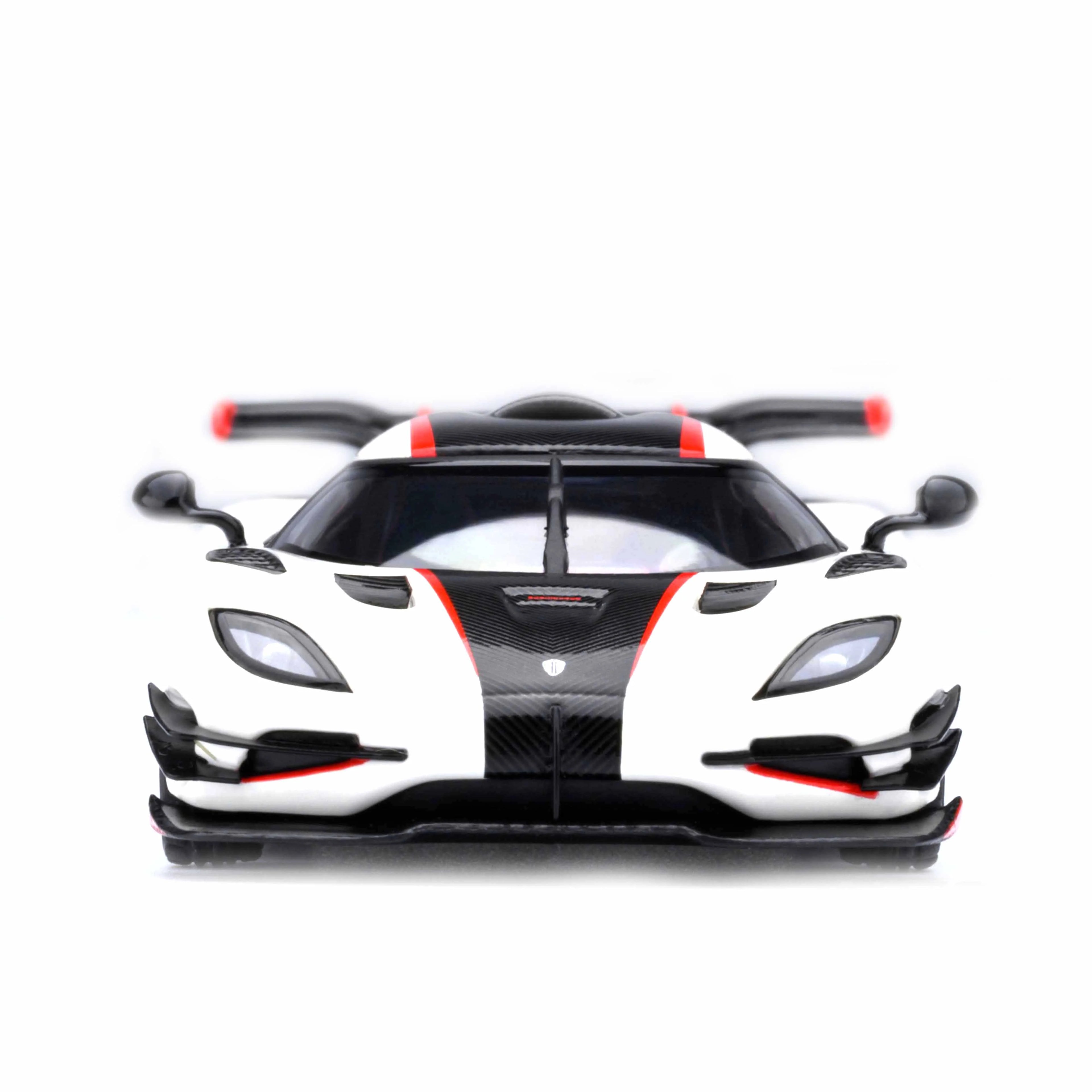 Koenigsegg One : 1 Blanc Galet/Noir Carbone/Accents rouges 1:64