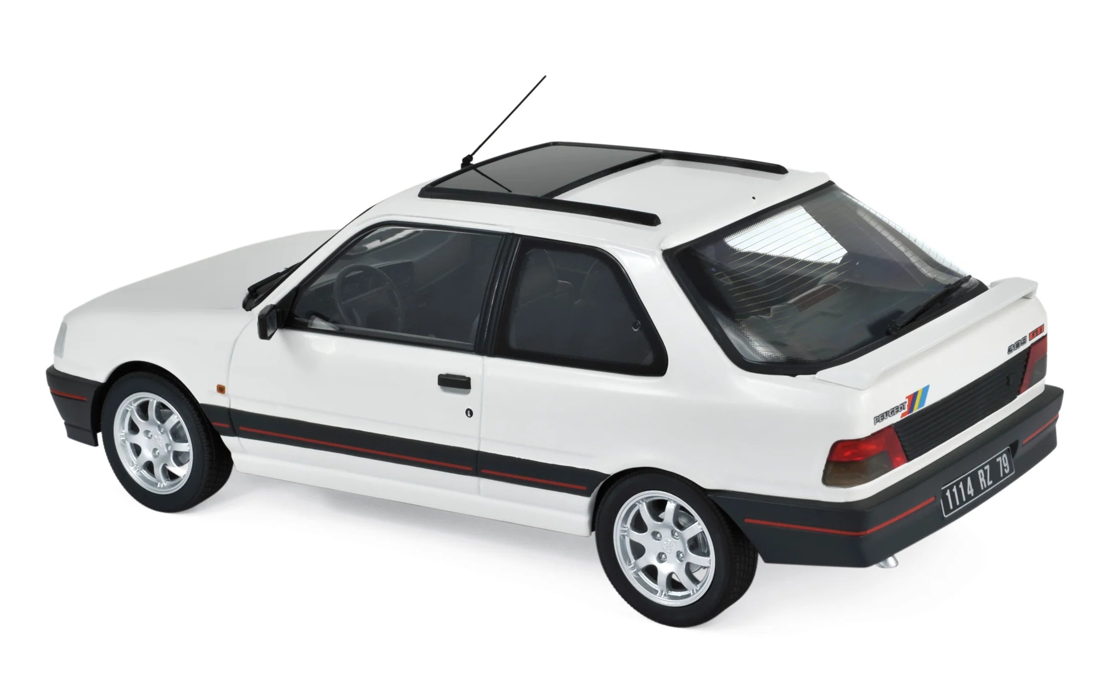 Peugeot 309 GTi 1990 White&PTS deco 1:18 - 100pcs