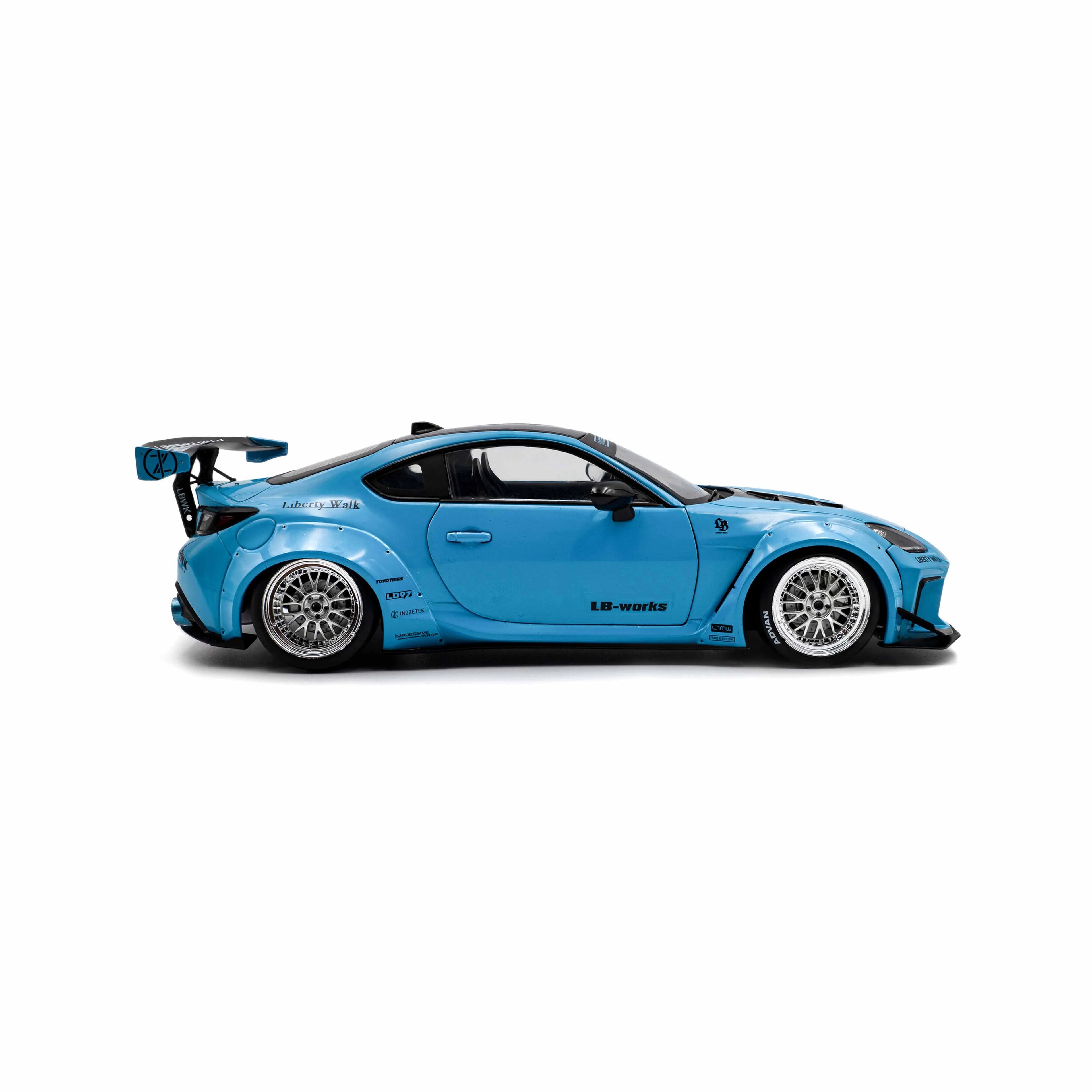 Toyota GR86 LBWK Body Kit Baby Blue 2024 1:18