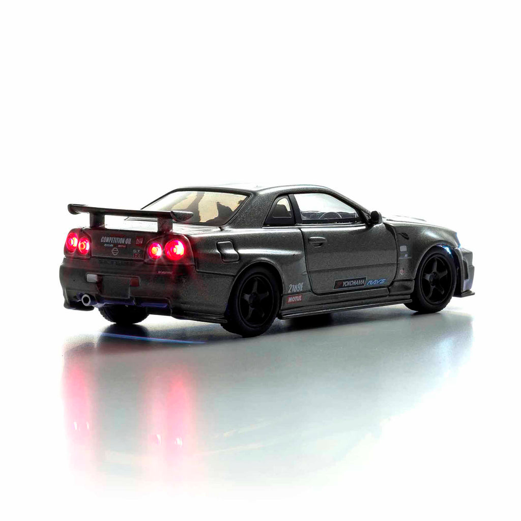 Nissan Skyline R34 GT-R NISMO (gris) 1/64