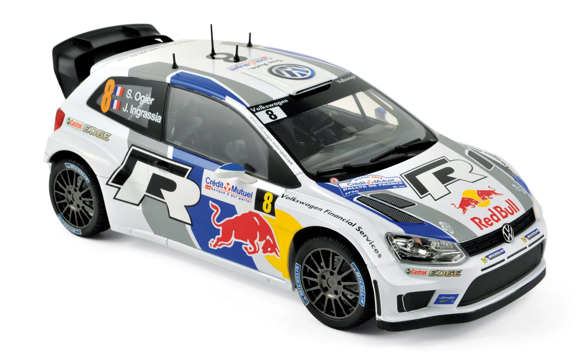 VW Polo R WRC 2013 Rallye de France Ogier/Ingrassia Vainqueur 1:18