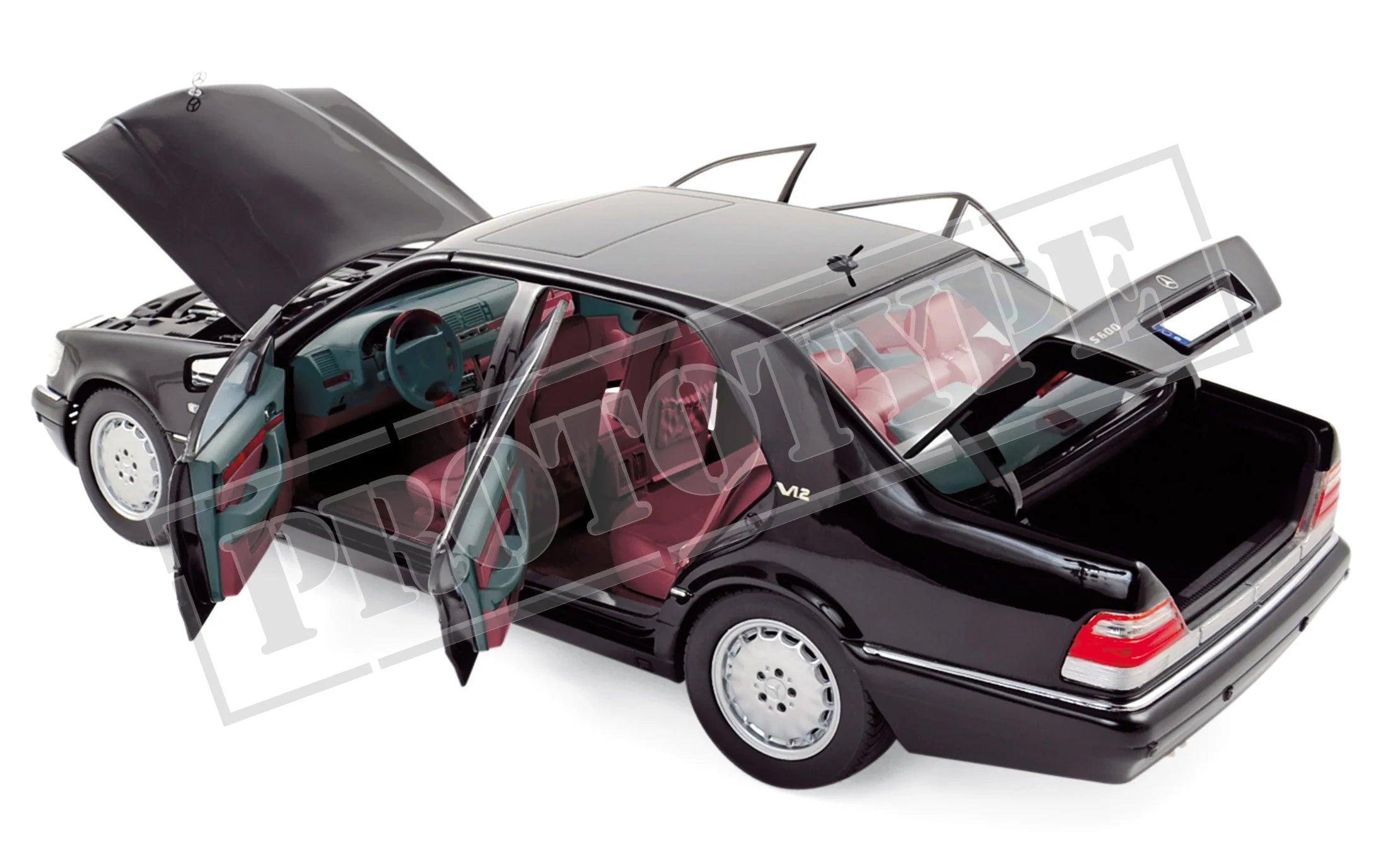 Mercedes-Benz S600 1997 Black 1:18