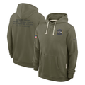 Men's Baltimore Ravens Nike Olive 2025 Salute to Service Sideline Standard Issue Dri-FIT Hoodie