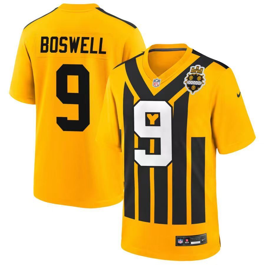 Men's Pittsburgh Steelers Chris Boswell Nike Jersey -  Retro Yellow-2