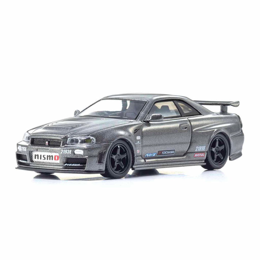 Nissan Skyline R34 GT-R NISMO (gris) 1/64
