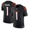 Cincinnati Bengals 1# Ja'Marr Chase black Vapor F.U.S.E. Limited Jersey
