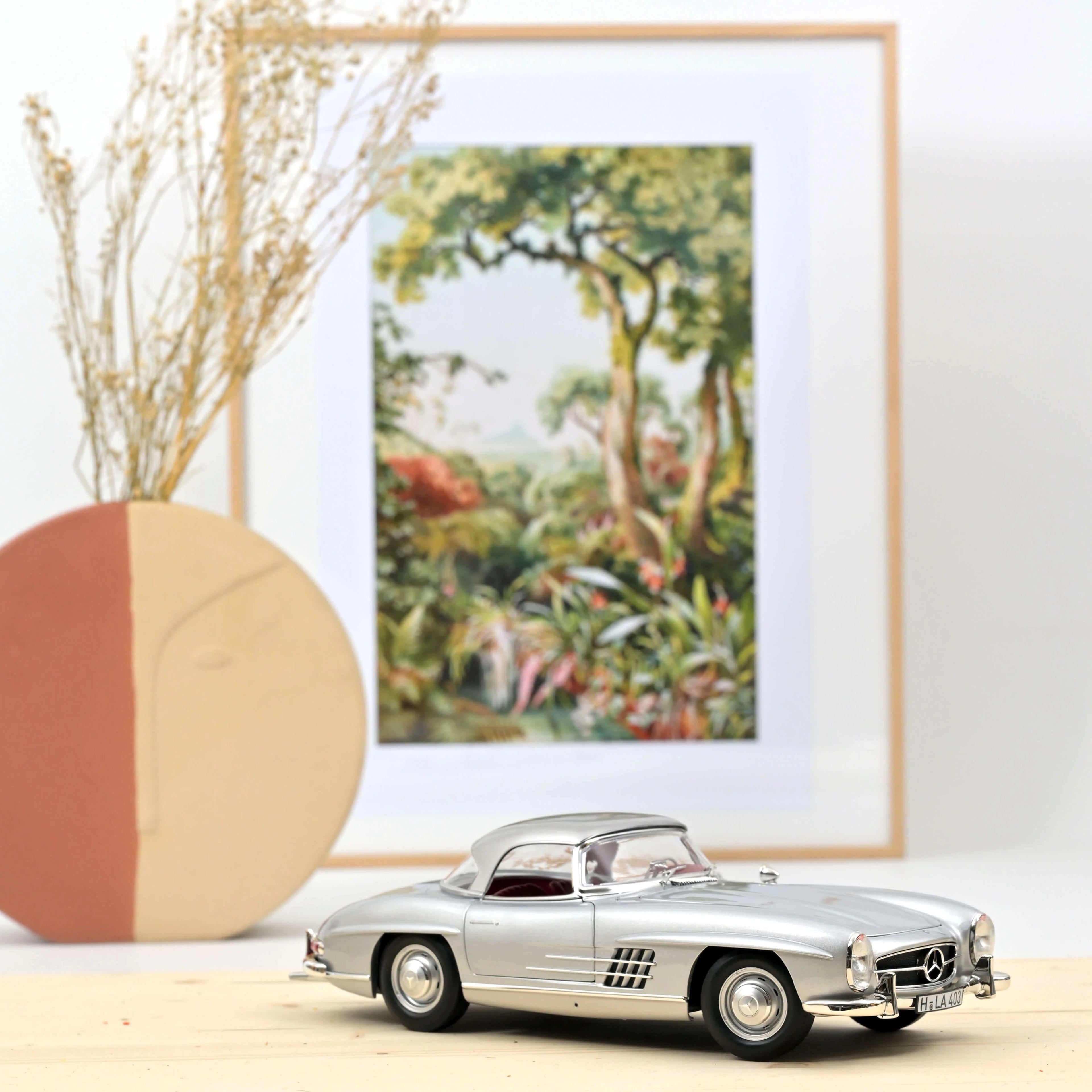 Mercedes-Benz 300 SL Roadster 1957 Silver 1:18
