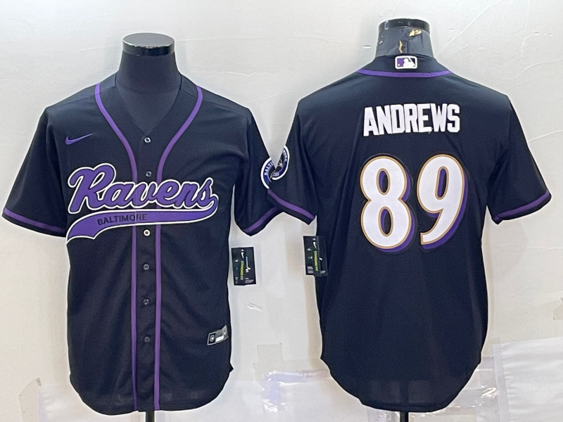 Men's Baltimore Ravens Mark Andrews #89 Black Game Jersey1 Joint Edition