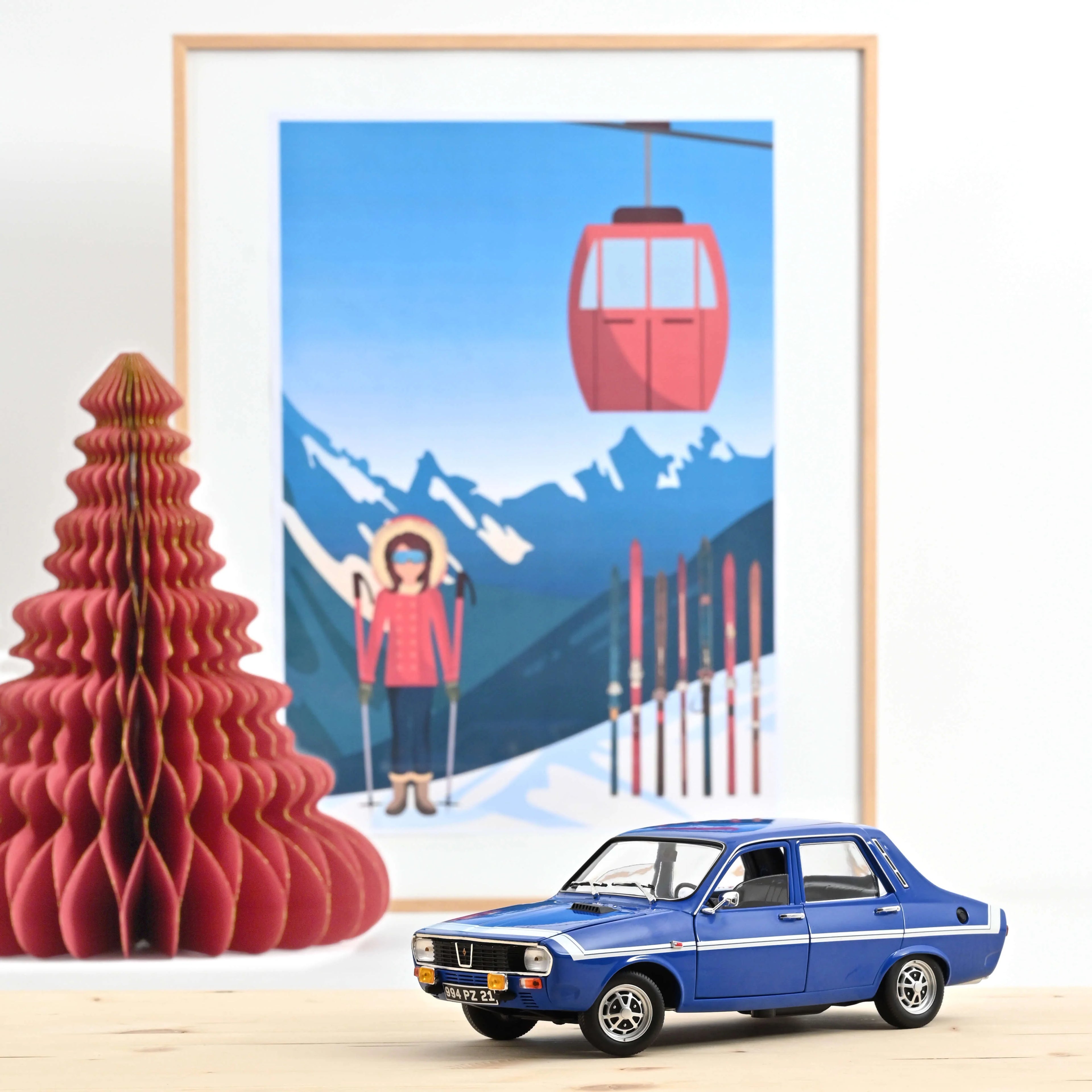 Renault 12 Gordini sans pare-chocs 1971 Bleu de France 1:18