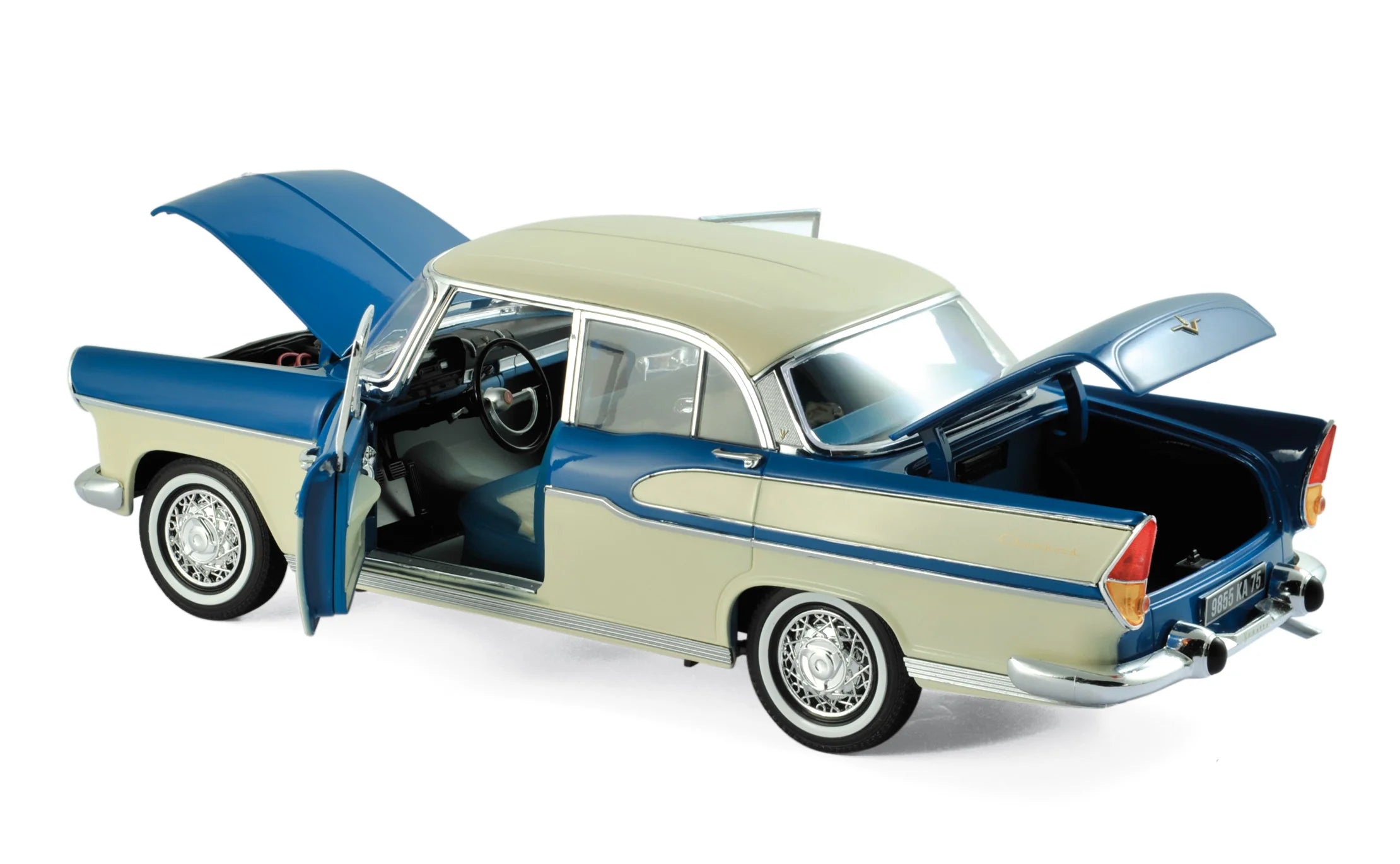 Simca Vedette Chambord 1960 Tropic Green&China Ivory 1:18