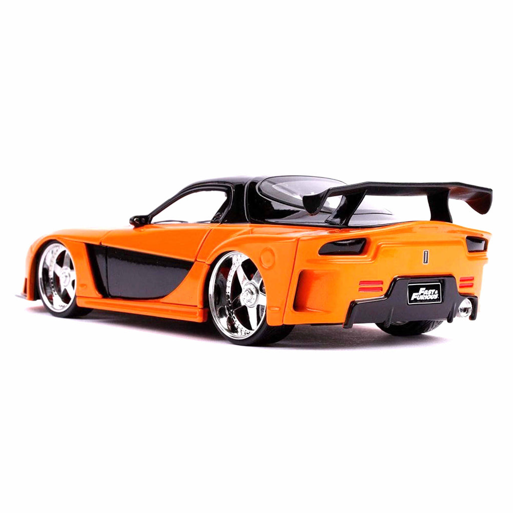Mazda RX-7 with Han's figure Metallic Orange Fast&Furious 1997 1:24