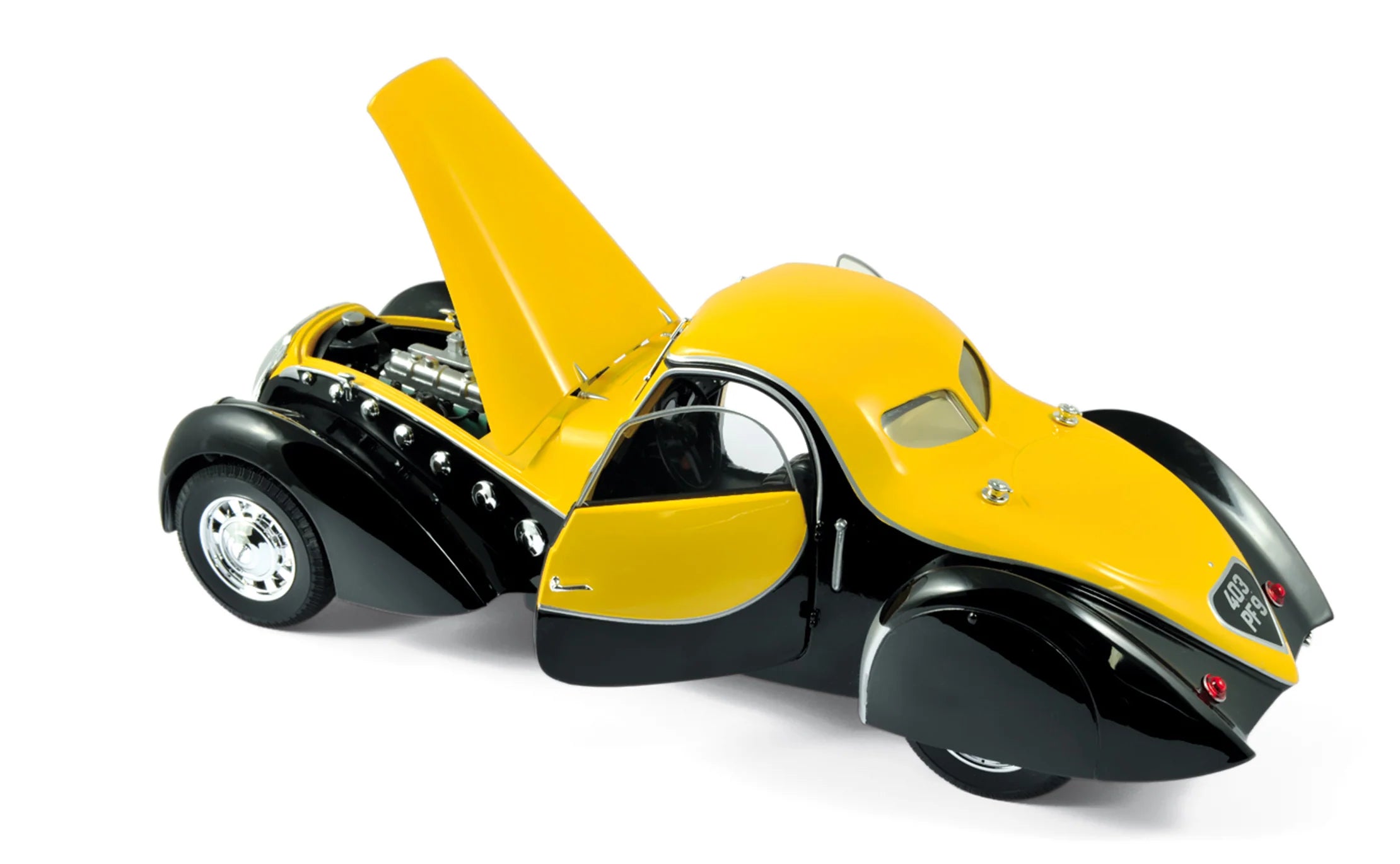 Peugeot 302 Darl'Mat Coupé 1937 Noir et Jaune 1:18