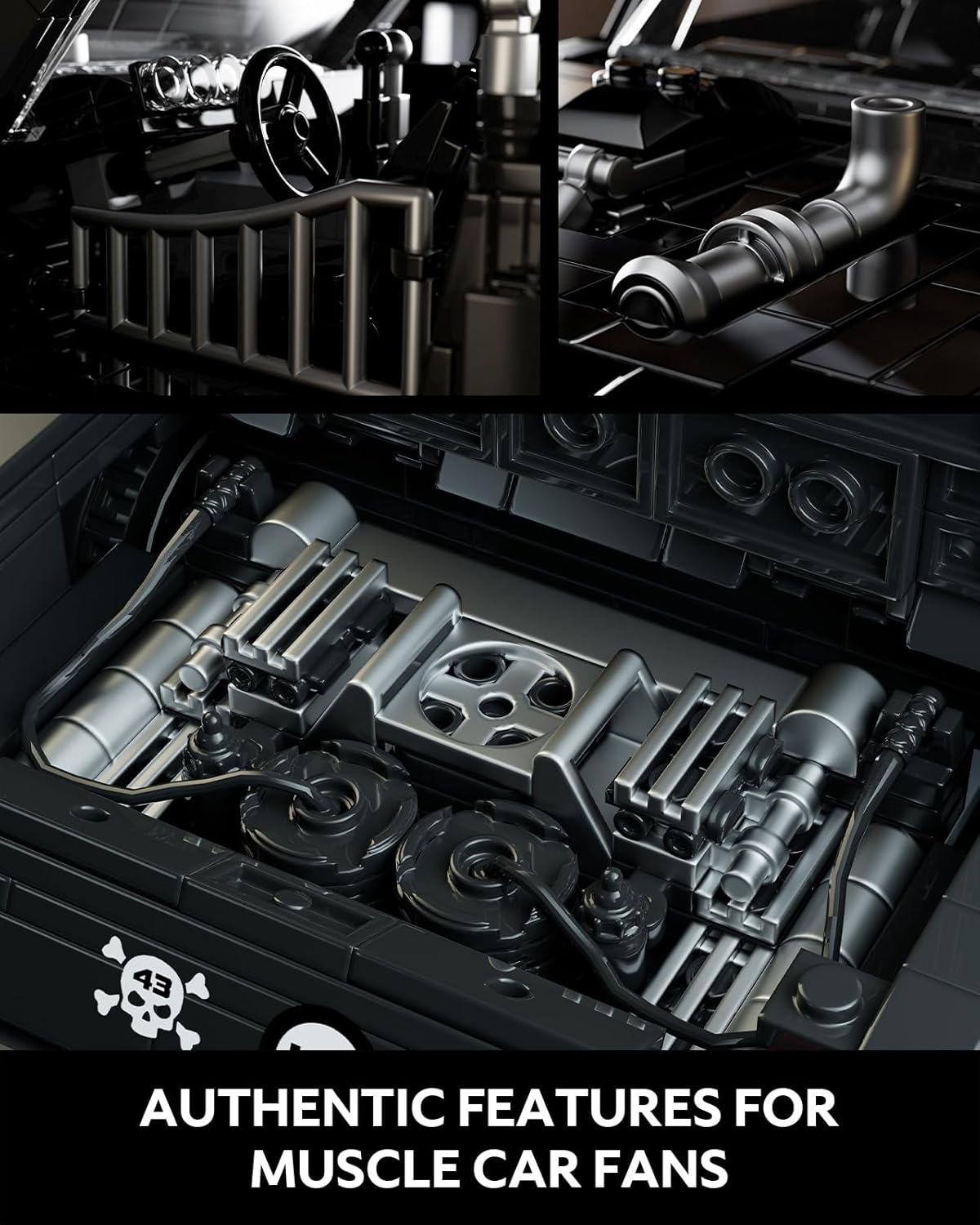Nifeliz Mini HOONIKEN Muscle Car (1605 PCS, NF10272A)