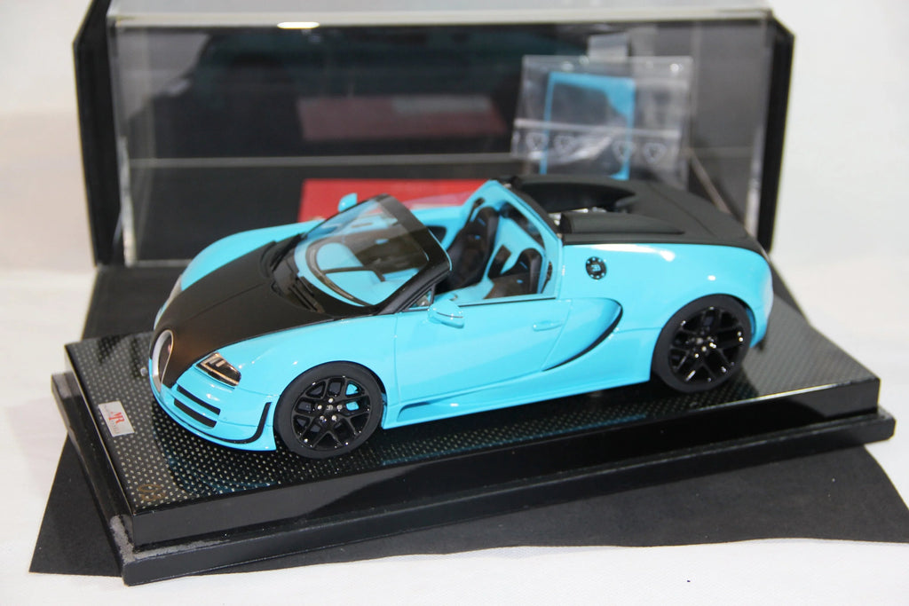 MR Bugatti Grand Sport Veyron Vitesse Baby Blue on Carbon Base, Limited 15 pcs