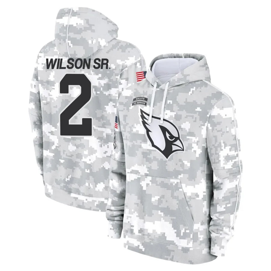 A.Cardinals #2 Mack Wilson Sr. Player Camo Salute to Service Hoodies Football Jerseys