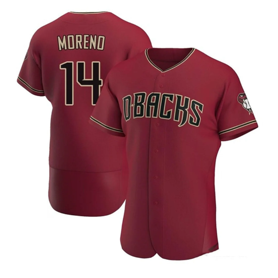 A.Diamondbacks #14 Gabriel Moreno Player Red Home Limited Elite Baseball Jerseys