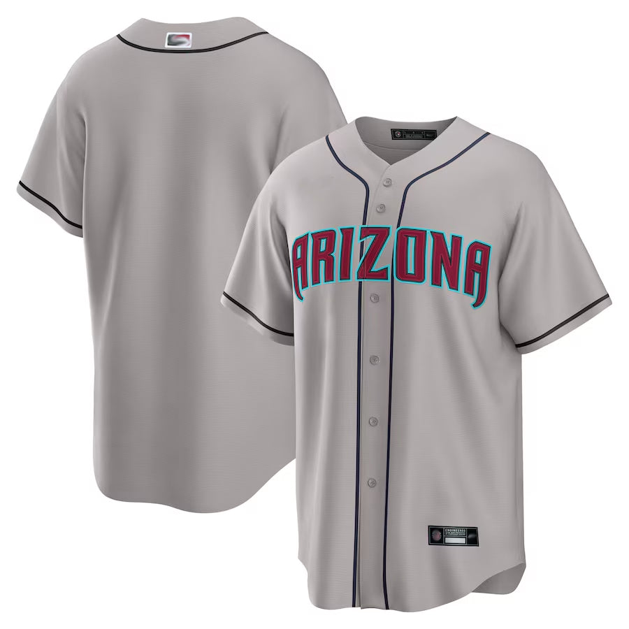 A.Diamondbacks Blank Player Gray Road Replica Baseball Jerseys