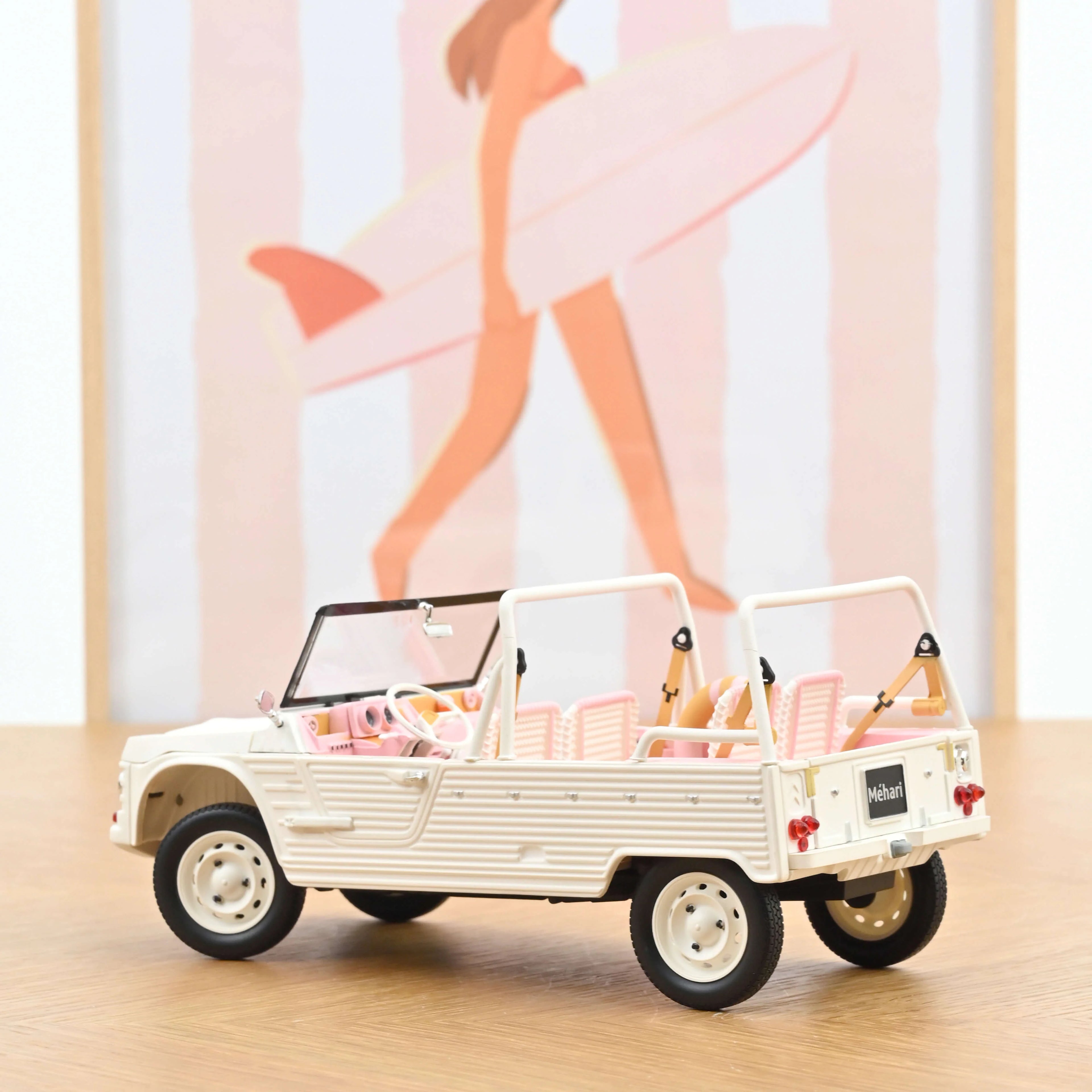 Citroën Méhari 2023 Eden Blanc Sorbet et Rose 1:18