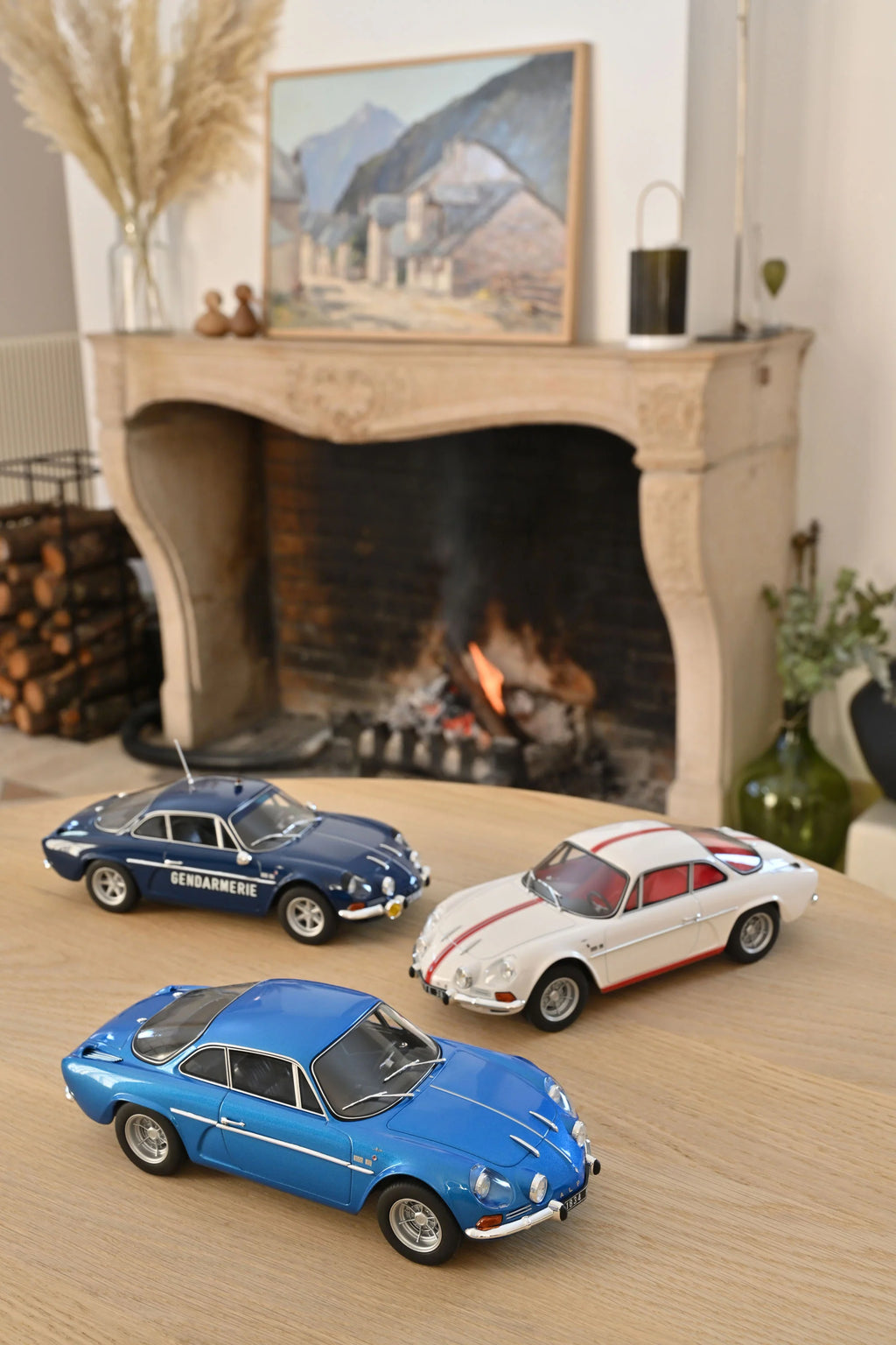 Alpine A110 1600S 1971 Blanc avec décor rouge 1:18