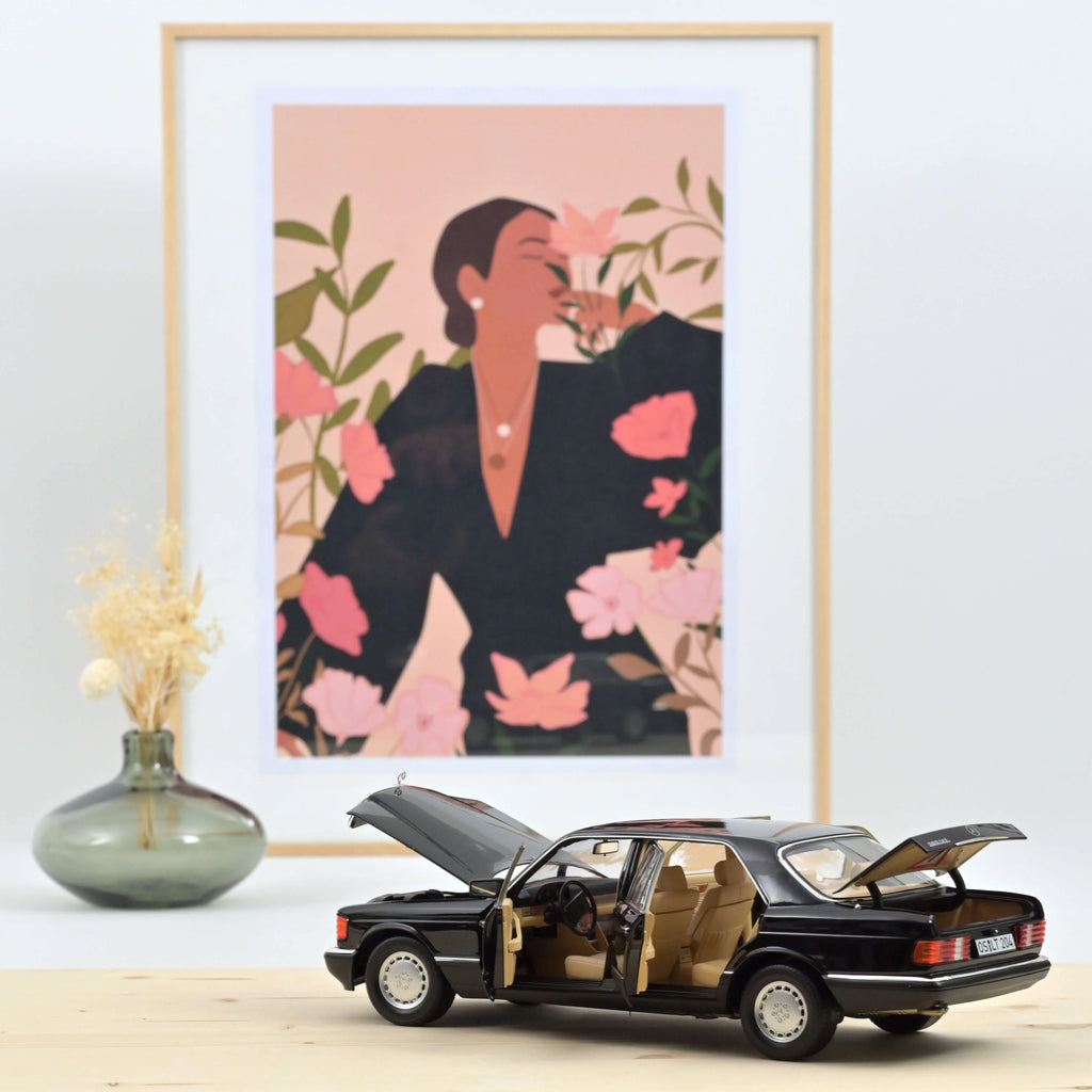 Mercedes-Benz 560 SEL 1989 Black metallic 1:18